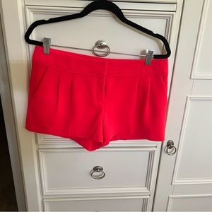 Express Low Rise Cuffed Pleated Dressy Basic Coral Staple Shorts